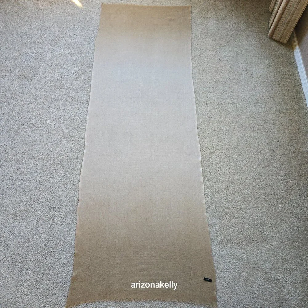 J. Crew Wool Scarf Ombre Gradient Tan to Cream